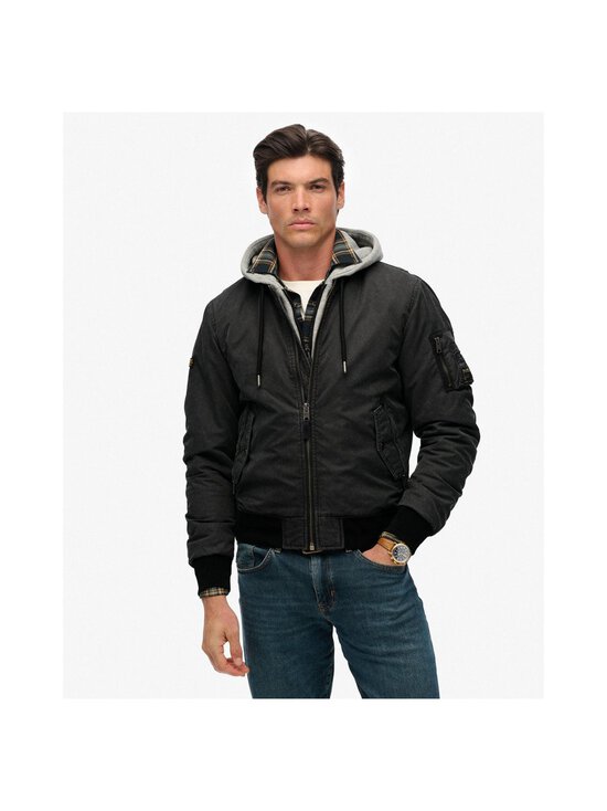 Superdry - Military MA1 Bomber -takki - AFB WASHED BLACK - photo 2 Superdry - Military MA1 Bomber -takki - AFB WASHED BLACK | Stockmann - photo 2