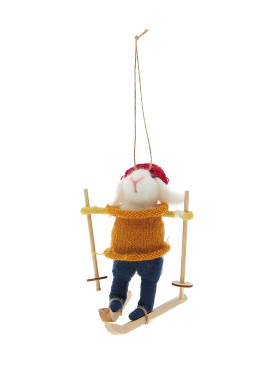 Hiiri hiihtämässä -joulukuusenkoriste 14 cm