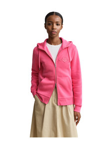 GANT - Regular Tonal Shield Zip jaka ar kapuci - 661 BRIGHT FUSCHIA | Stockmann