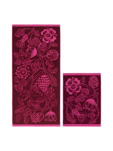 Marimekko - Tiara-pyyhepakkaus 70 x 150 cm + 50 x 70 cm - 333 BURGUNDY, PINK | Stockmann
