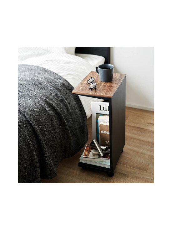 Yamazaki - Tower Semi-Closed Wood Top Casters -sivupöytä - BLACK | Stockmann - photo 3