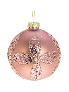 Weiste - Glitter Flowers Rosa -lasipallo 8 cm - PINK | Stockmann