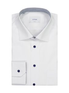 Eton - Geometric Effect Classic Fit -kauluspaita - 00 WHITE | Stockmann