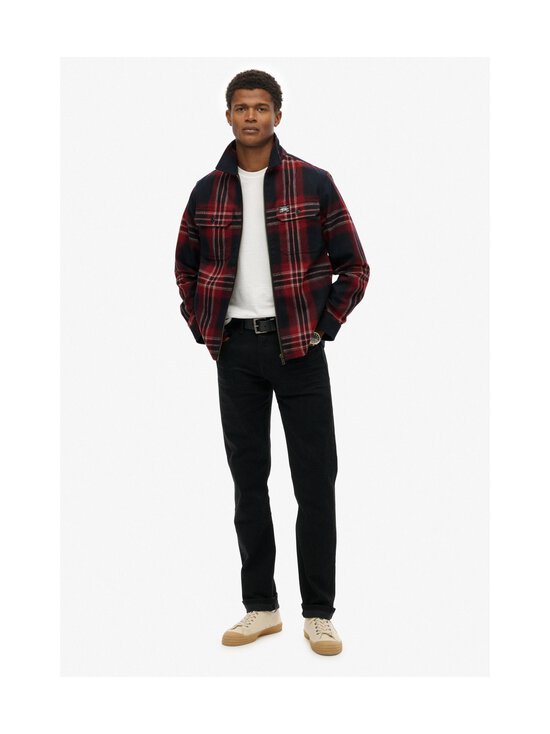 Superdry - Särkjakk Wool Miller Zip Overshirt - H8S MICHIGAN CHECK NAVY | Stockmann - photo 2