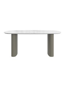 BoConcept - Santiago-ruokapöytä valkoinen marmorikeramiikka / harmaa 99 x 180 cm - WHITE | Stockmann