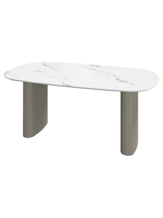 BoConcept - Santiago-ruokapöytä valkoinen marmorikeramiikka / harmaa 99 x 180 cm - WHITE | Stockmann - photo 2