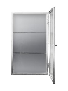 Ferm Living - Haze-seinäkaappi 35 x 60 cm - BRUSHED STAINLESS STEEL | Stockmann