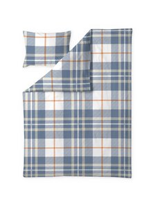 Finlayson - Gingham-pussilakanasetti 150 x 210 + 50 x 60 cm - BLUE/ORANGE Finlayson - Gingham-pussilakanasetti 150 x 210 + 50 x 60 cm - BLUE/ORANGE | Stockmann