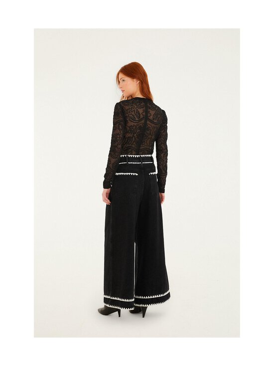 Farm Rio - Crochet Detail -farkkuhousut - BLACK DENIM | Stockmann - photo 2