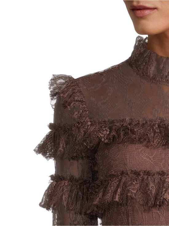 Malina - Carmine Frill Lace -mekko - DARK BROWN | Stockmann - photo 4