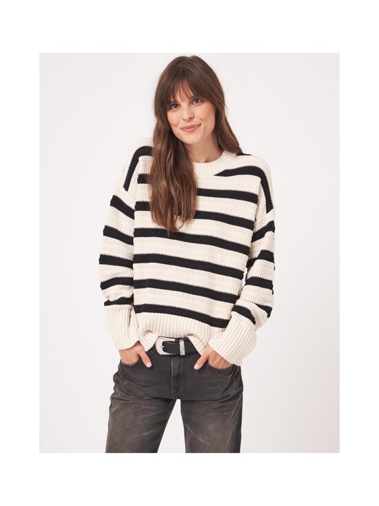 Repeat - Neule - IVORY/BLACK (8402) - photo 2 Repeat - Neule - IVORY/BLACK (8402) | Stockmann - photo 2