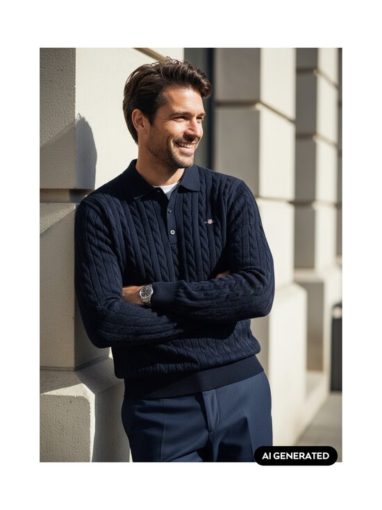 GANT - Classic-palmikkoneule - 433 EVENING BLUE | Stockmann - photo 2
