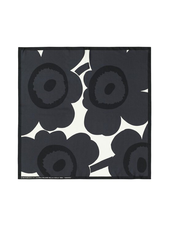 Marimekko - Lauhtua Unikko zīda šalle - 919 DARK GREY, OFF-WHITE | Stockmann - photo 1