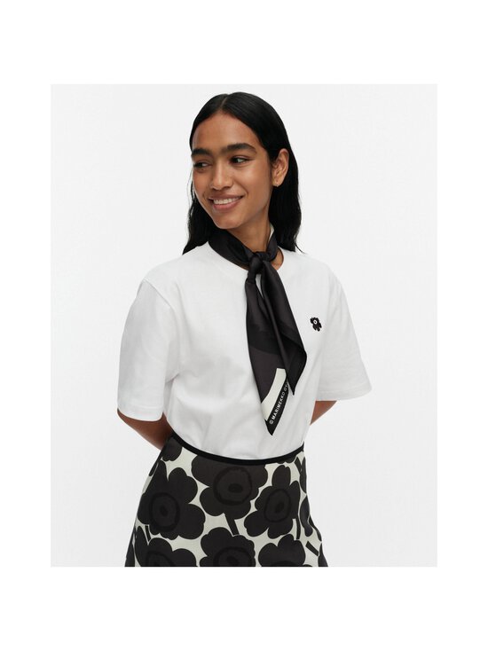Marimekko - Lauhtua Unikko zīda šalle - 919 DARK GREY, OFF-WHITE | Stockmann - photo 3