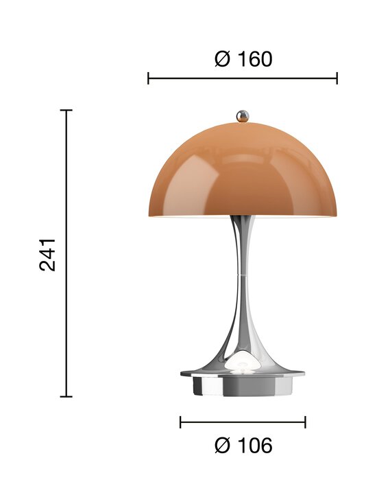 Louis Poulsen - Panthella 160 Portable -pöytävalaisin 240 x 160 mm - ORIGINAL OPAL BROWN | Stockmann - photo 2