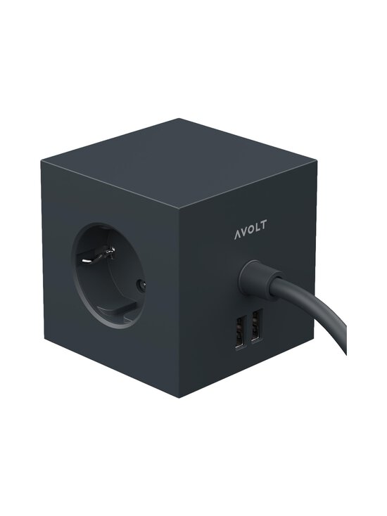 Avolt - Square 1 USB A Stockholm -jatkojohto - BLACK | Stockmann - photo 1