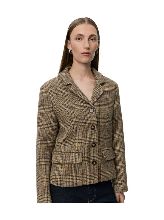 Sofie Schnoor - Ellysw Checked Short -bleiseri - 9007 BROWN CHECK | Stockmann - photo 1