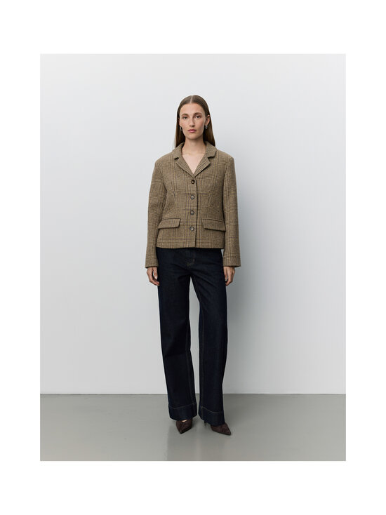Sofie Schnoor - Ellysw Checked Short -bleiseri - 9007 BROWN CHECK | Stockmann - photo 2