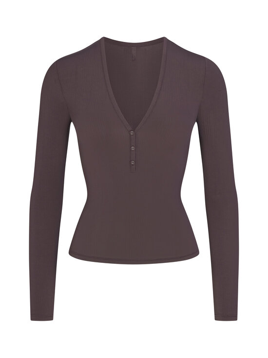 SKIMS - Cloud Sleep Henley -paita - IRON | Stockmann - photo 1