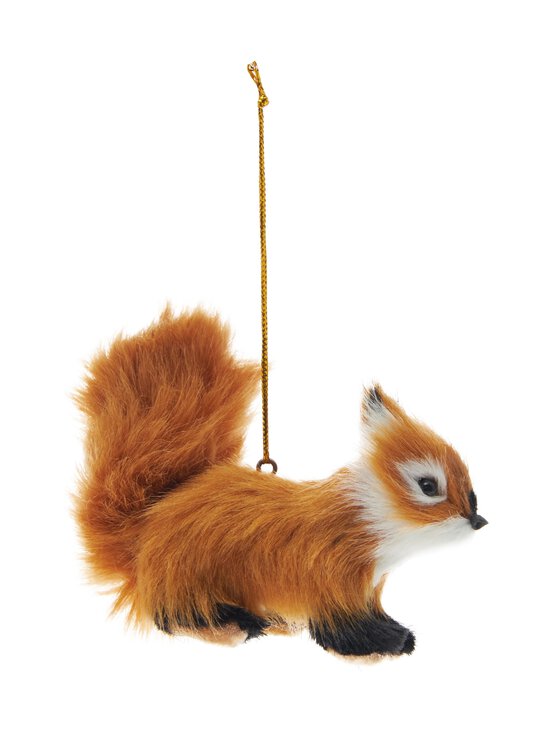 Faux fur squirrel -joulukoriste