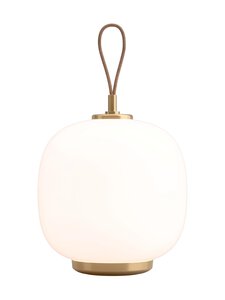 Louis Poulsen - VL 45 Radiohus -kannettava pöytävalaisin - BRASS/GLOSSY PALE ROSE GLASS | Stockmann