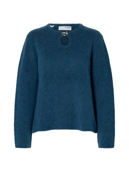 Selected - Slflulu Brushed Keyhole džemperis - MIDNIGHT DETAIL:MELANGE | Stockmann - photo 1