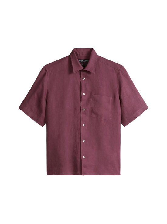 Marc O'Polo - Lühikeste varrukatega triiksärk Kent Collar - 6878 ACAI RED | Stockmann - photo 1