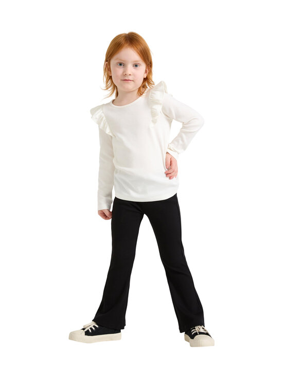 Lindex - Ribbed Flared legingi - 80 BLACK | Stockmann - photo 3