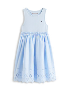Tommy Hilfiger - Broderie Anglaise Combi -mekko - C3Q SWEET BLUE | Stockmann