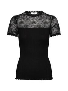 Rosemunde - RWBeatha Lace -silkkisekoitepaita - 010 BLACK | Stockmann