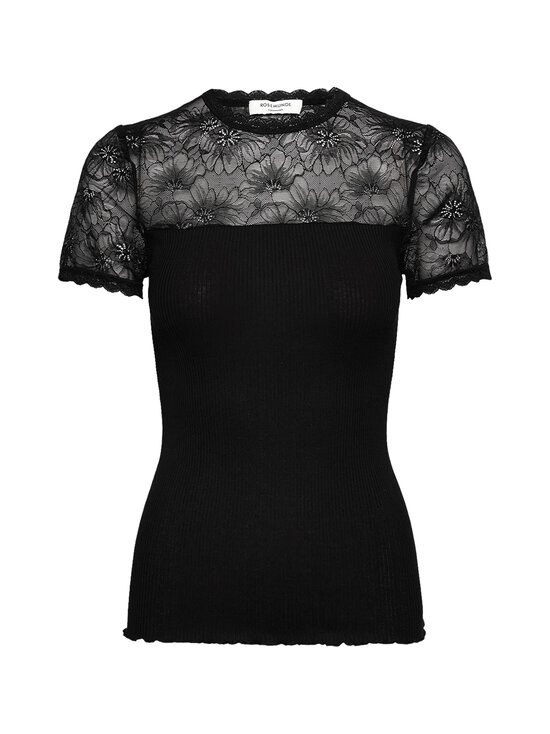 Rosemunde - RWBeatha Lace -silkkisekoitepaita - 010 BLACK | Stockmann - photo 1