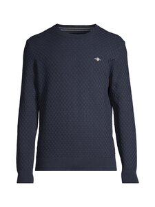 GANT - Kudum Micro Texture C-neck - 433 EVENING BLUE | Stockmann