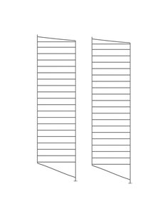 String Furniture - String System -lattiasivupaneelit 2 kpl tummanharmaa 115 x 30 cm - GREY | Stockmann