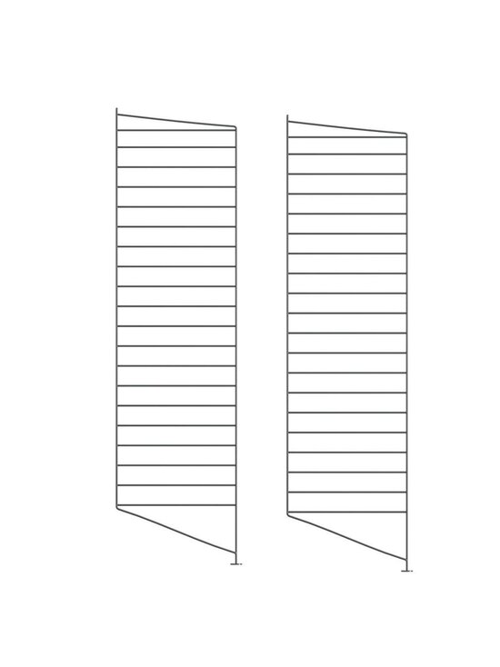 String Furniture - String System -lattiasivupaneelit 2 kpl tummanharmaa 115 x 30 cm - GREY | Stockmann - photo 1
