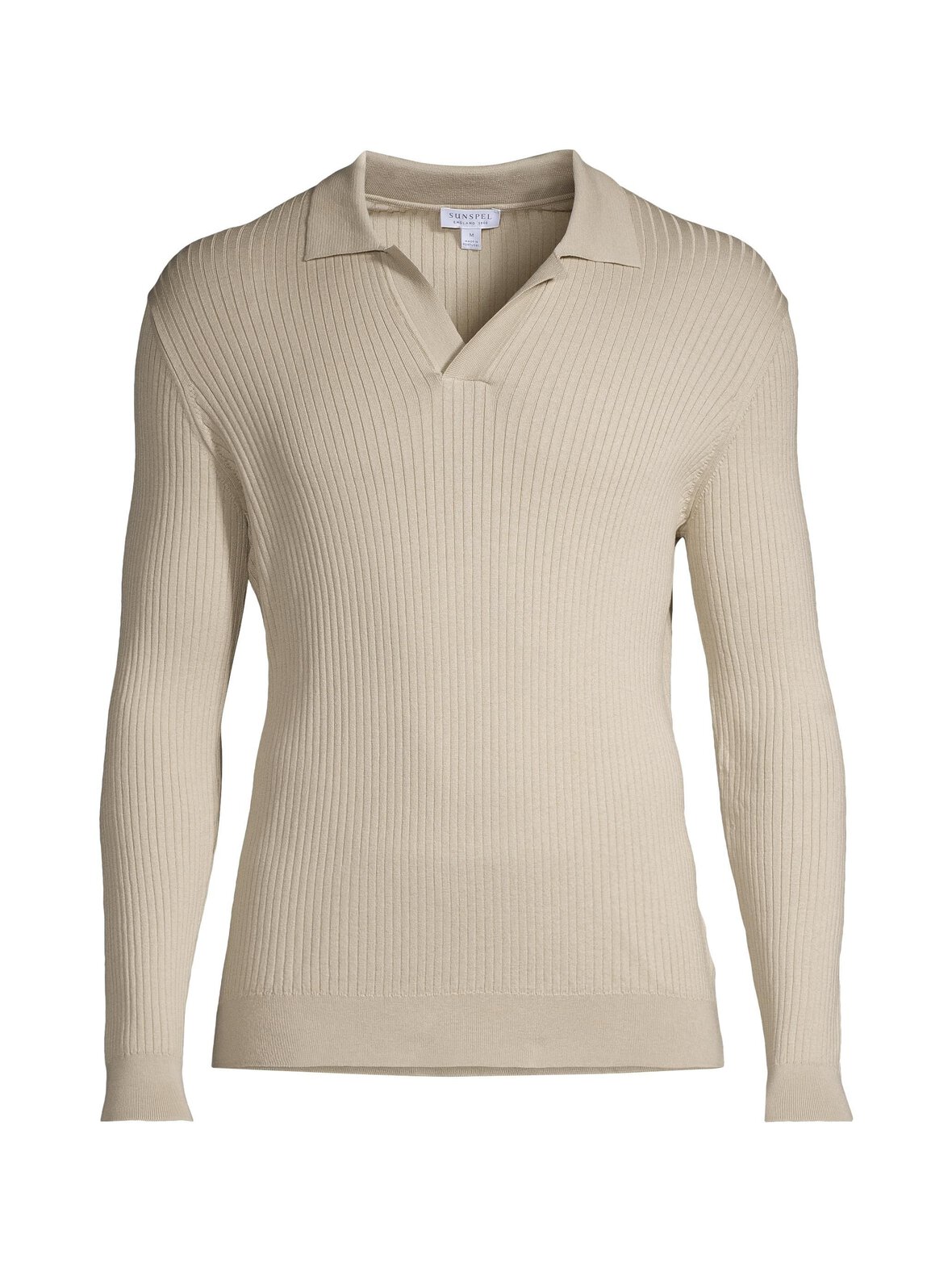 Cotton Silk Rib Polo -neule