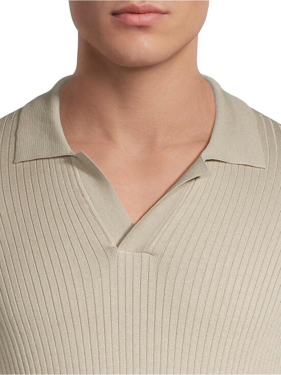 Sunspel - Cotton Silk Rib Polo -neule - BROWN | Stockmann - photo 4