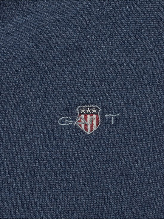 GANT - Classic V-neck -puuvillaneule - 902 DARK JEANS BLUE MELANGE - photo 5 GANT - Classic V-neck -puuvillaneule - 902 DARK JEANS BLUE MELANGE | Stockmann - photo 5
