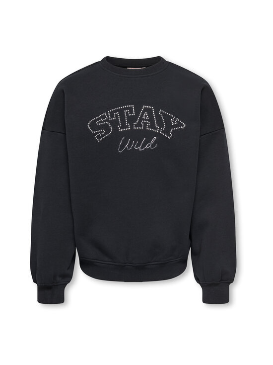 KIDS ONLY - KogKiki Life Oversize O-neck Stud -collegepaita - CAVIAR PRINT:STAY | Stockmann - photo 1