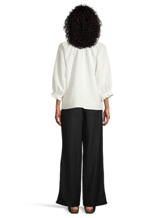NOOM - Amelie Wide Leg -pellavasekoitehousut - BLACK | Stockmann - photo 4