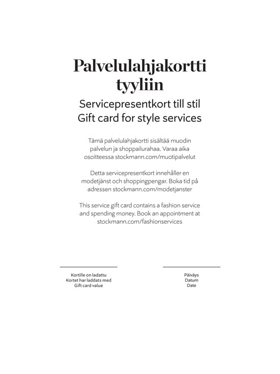 Stockmann - Palvelulahjakortti tyyliin - GREEN - photo 15 Stockmann - Palvelulahjakortti tyyliin - GREEN | Stockmann - photo 15