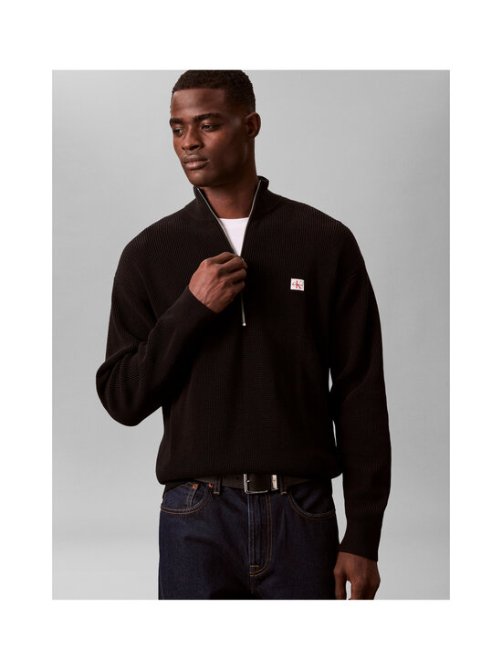 Calvin Klein Jeans - Ez Cotton Waffle Quarter -neule - UB1 BLACK | Stockmann - photo 5