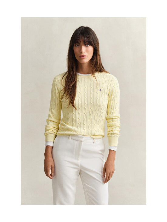 GANT - Stretch Cotton -palmikkoneule - 713 VANILLA YELLOW | Stockmann - photo 2