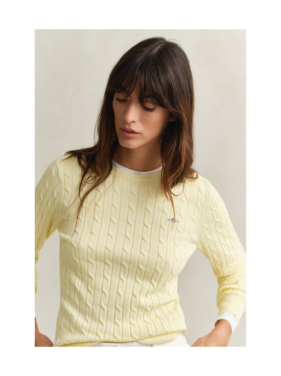 GANT - Stretch Cotton -palmikkoneule - 713 VANILLA YELLOW | Stockmann - photo 4