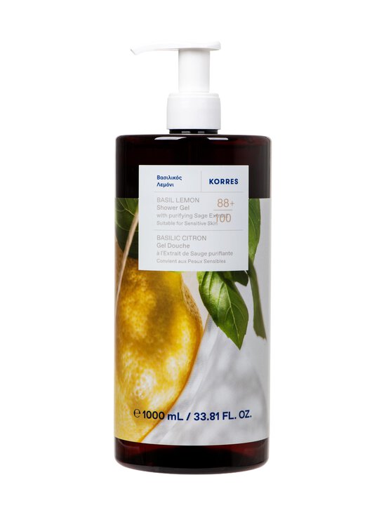 Korres - Basil Lemon Showergel -suihkugeeli, 1000 ml - NOCOL | Stockmann - photo 1