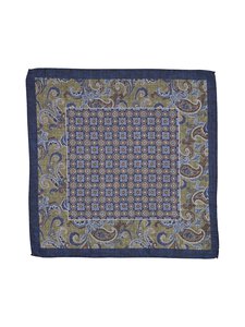 Stockholm Kravatt - Hankie Medallion Print - taskuliina - 2 NAVY/BROWN | Stockmann