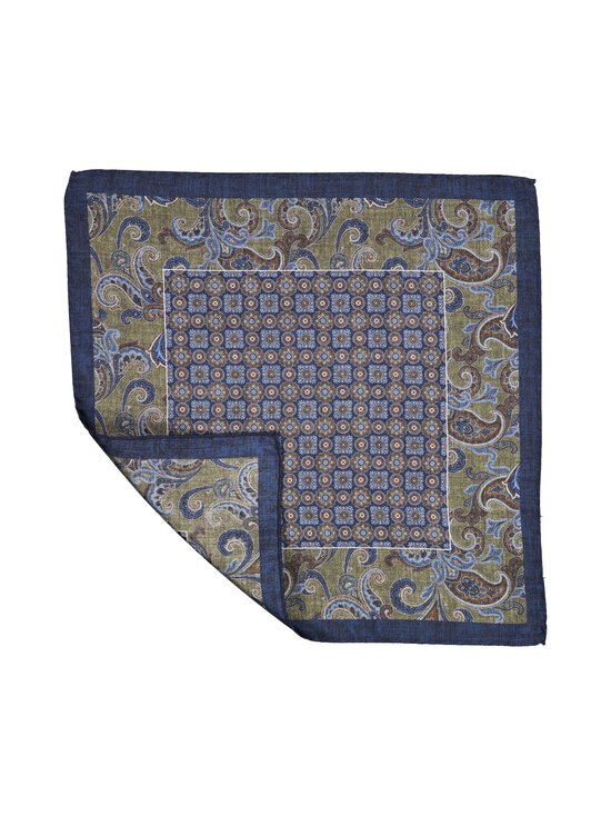 Stockholm Kravatt - Hankie Medallion Print - taskuliina - 2 NAVY/BROWN | Stockmann - photo 2