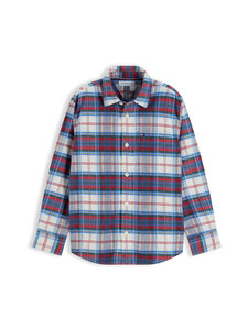 Tommy Hilfiger - Ruudullinen kauluspaita - 0MS BLUE CHECK | Stockmann