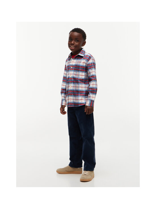 Tommy Hilfiger - Ruudullinen kauluspaita - 0MS BLUE CHECK | Stockmann - photo 4