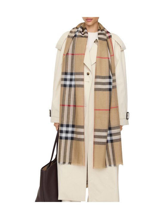 Burberry - Giant Check - villa-silkkihuivi 220 x 70 cm - A7026 ARCHIVE BEIGE | Stockmann - photo 4