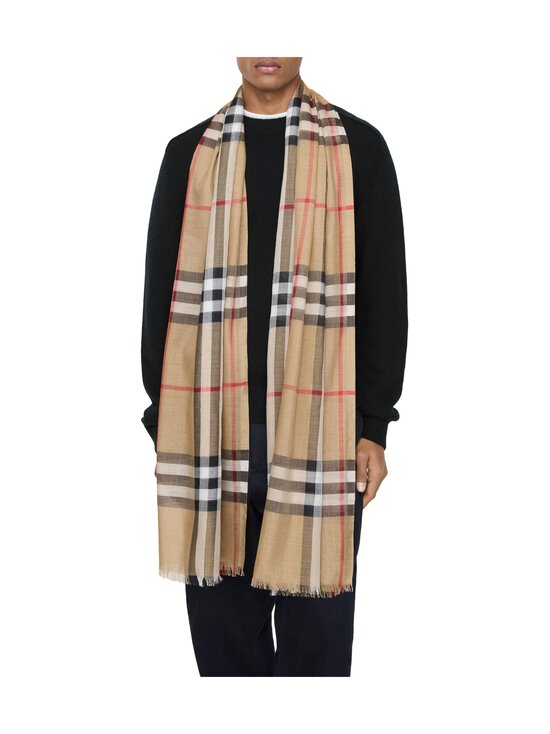 Burberry - Giant Check - villa-silkkihuivi 220 x 70 cm - A7026 ARCHIVE BEIGE | Stockmann - photo 6